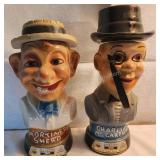 Jim Beam Decanters: Mortimer & Charlie McCarthy