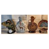 Jim Beam Decanters w/ Fishing Hall of Fame