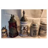 5 ct. German Beer Steins