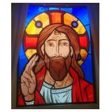 Stunning JESUS Stained Glass from Old Chuch