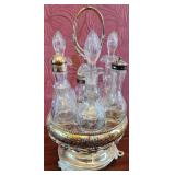 Antique Victorian Condiment Set, etc. Silver Platd