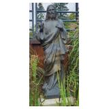 Incredible Mixed Metal JESUS Outdoor Statue