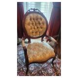 1880s Victorian Claw Arm Rest Accent Chair