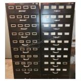 Pair of 10 Drawer Metal Cabinets