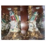 Pair of 12" Parrot Candle Stands