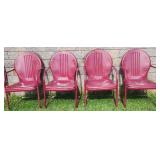 Circa 1939-40 Hettrick Metal Lawn Chairs- 4 ct.