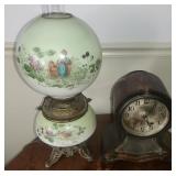 New Haven Mantel Clock & 20" Hurricane Lamp