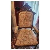 1880s Victorian Carved Walnut Chair
