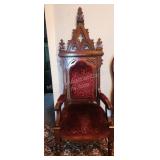Walnut Carved Gothic Victorian 6