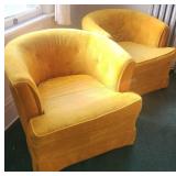 Pair of Vintage Yellow Sofa Chairs