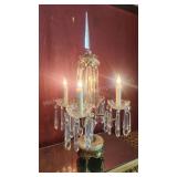 Ornate Crystal Teardrop Table Lamp - 27" H