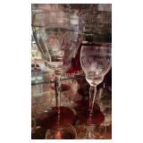 30 ct. Weston Floral Etched Cordial Glasses