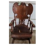 A.H. Schram Convoluted Coil Rocking Chair 1900