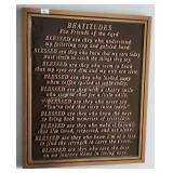 Beatitudes Brass Plate - 18" x 15"