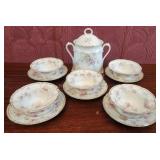 Haviland Limoges France pink Roses Double Gold
