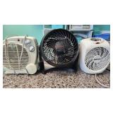 Trio of Electric Table Top Fans