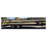 25 ft. Flat Bed Equipment Trailer w/ Beaver Tails