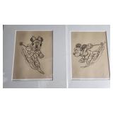 2 ct. Downhill Mickey & Minnie (Skiing) Prints