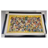 The Simpsons Framed 47" x 30" Poster. Circa 1998