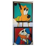 Donald Duck & Pluto the Dog Framed Posters