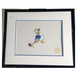 Donald Duck Golfing Framed Serigraph