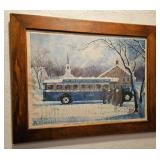 Greyhound Lines Bus Christmas Print Greyhound Lines Bus Christmas Print