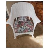 White Wicker Arm Chair White Wicker Arm Chair