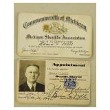 WWII Ann Arbor Police Sheriff Cards