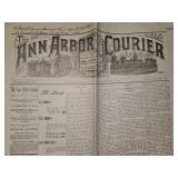 1892 Ann Arbor Courier Newspaper
