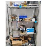 Steel Shelving Unit w/ Contents including Motors