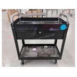 Black Service Cart w/ Drawers