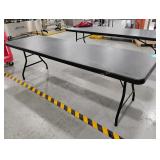 Group of 4 ct. Black 8' Plastic Tables