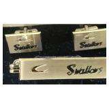 Tokyo Yakult Swallows cufflink and tie bar set