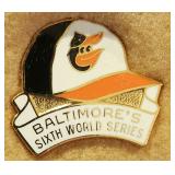 1983 Baltimore Orioles 6th World Series Baseball Press Pin