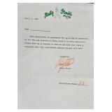 New York Mets Rusty Staub Signed Restaurant Letter New York Mets Rusty Staub Signed Restaurant Letter