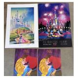 4 ct. Disney Posters w/ Signed Mary Costa Poster