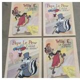 4 ct. French 'Wile E' & 'Pepe Le Pew' Posters