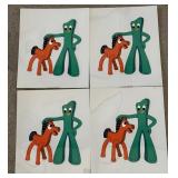4 ct. Gumby and Hookie Cels 12'x10.5'