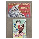 2 ct. Betty Boop & Barnum & Bailey Metal Signs