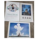 3 ct. Disney Posters -Mickey Mouse & Cinderela