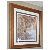 Huge Autumn Scene Matted & Framed Artwork- Milford