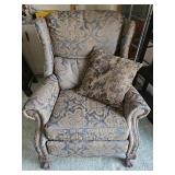 18th Century Georgian Style Upholstered Wing Chair