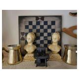 Decorative Rocking Horse, Busts, Mugs, Mini Stove