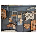 Collection of Arts & Crafts w/ Coat Rack Shelf