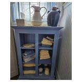 Wash Room Cabinet with Towels, and Contents