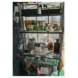 Wrought Iron Bakers Rack w/ Garden Contents