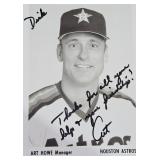 Houston Astros, Art Howe Signed Media Photo
