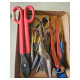 tin snips, aviation shears, and pliers
