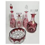 Vintage Nachtmann Crystal Decanters & More