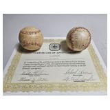 Willie Horton Signed Certificate & Baseballs